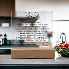 To My Beautiful Wife (Printed) – Acrylic Square